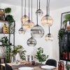 Koyoto lampa wisząca, kula świetlna, lampa wisząca kolory naturalne, czarny, 8-punktowe