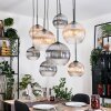 Koyoto lampa wisząca, kula świetlna, lampa wisząca kolory naturalne, czarny, 8-punktowe