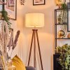 Soungou Lampa stojąca Chrom, Ciemne drewno, 1-punktowy