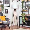 Soungou Lampa stojąca Chrom, Ciemne drewno, 1-punktowy