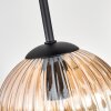 Koyoto lampa sufitowa, kula świetlna 57 cm bursztynowy, przezroczysty, przydymiony, 9-punktowe
