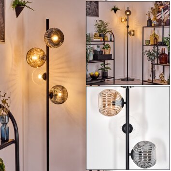 Koyoto Lampa stojąca W kolorze bursztynu, Przezroczysty, Przydymiony, 4-punktowe