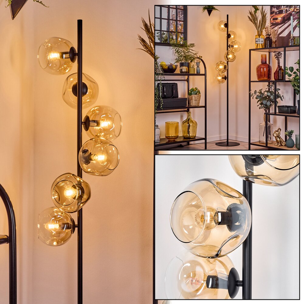 Ripoll Lampa stojąca W kolorze bursztynu, Przezroczysty, 6-punktowe main product photo