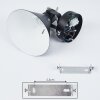 Upiano Lampa ścienna Chrom, Czarny, 1-punktowy
