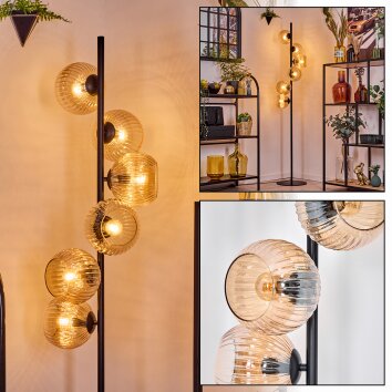 Koyoto Lampa stojąca W kolorze bursztynu, 6-punktowe