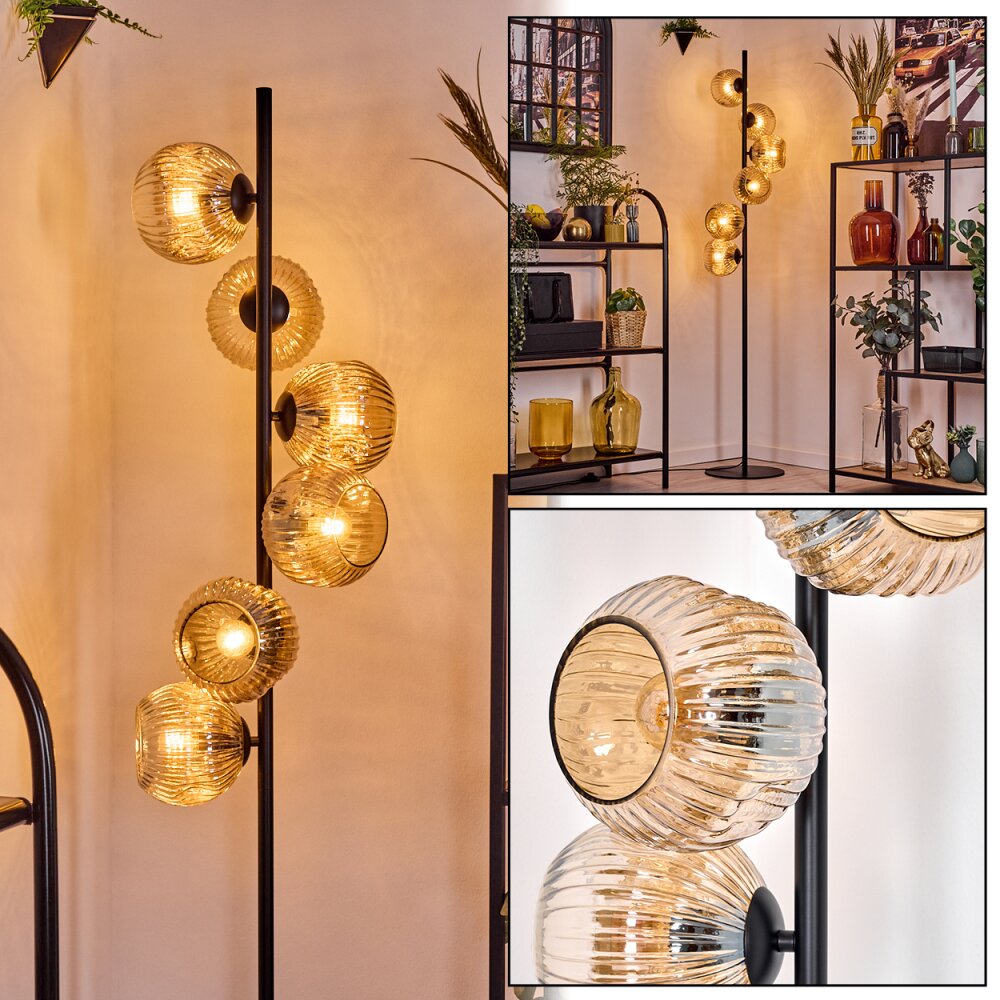 Ripoll Lampa stojąca W kolorze bursztynu, 6-punktowe main product photo