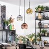 Ripoll Lampa wisząca, Kula świetlna, Lampa wisząca Złoty, Przezroczysty, W kolorze miedzi, Przydymiony, 3-punktowe