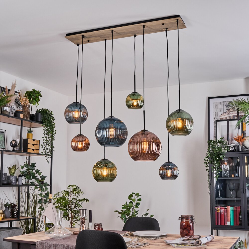 Koyoto Lampa wisząca, Kula świetlna, Lampa wisząca Ecru, Czarny, 8-punktowe main product photo