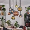 Koyoto lampa wisząca, kula świetlna, lampa wisząca kolory naturalne, czarny, 8-punktowe