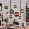 Koyoto lampa wisząca, kula świetlna, lampa wisząca kolory naturalne, czarny, 8-punktowe