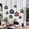 Koyoto lampa wisząca, kula świetlna, lampa wisząca kolory naturalne, czarny, 8-punktowe