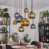 Koyoto Lampa wisząca, Kula świetlna, Lampa wisząca Ecru, Czarny, 8-punktowe
