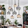 Koyoto Lampa wisząca, Kula świetlna, Lampa wisząca Ecru, Czarny, 8-punktowe