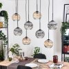 Koyoto Lampa wisząca, Kula świetlna, Lampa wisząca Ecru, Czarny, 8-punktowe