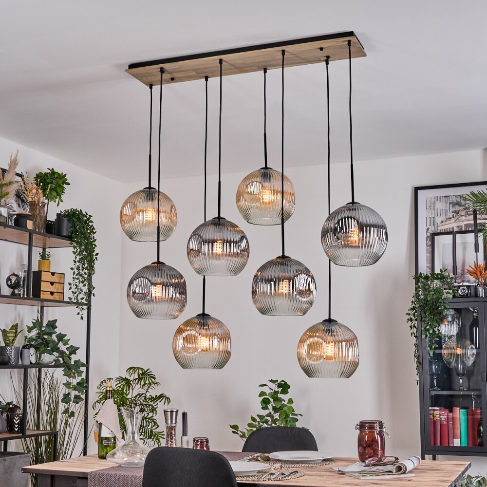 Koyoto Lampa wisząca, Kula świetlna, Lampa wisząca Ecru, Czarny, 8-punktowe main product photo