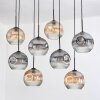 Koyoto Lampa wisząca, Kula świetlna, Lampa wisząca Ecru, Czarny, 8-punktowe