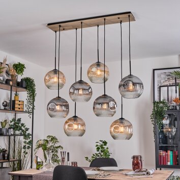Koyoto Lampa wisząca, Kula świetlna, Lampa wisząca Ecru, Czarny, 8-punktowe