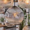 Koyoto lampa wisząca, kula świetlna, lampa wisząca kolory naturalne, czarny, 8-punktowe