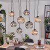 Koyoto lampa wisząca, kula świetlna, lampa wisząca kolory naturalne, czarny, 8-punktowe