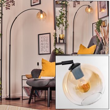 Koyoto Lampa stojąca, Lampy łukowe Czarny, 1-punktowy