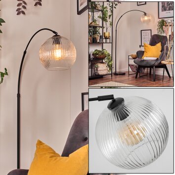 Koyoto lampa stojąca, lampa podłogowa łukowa czarny, 1-punktowy