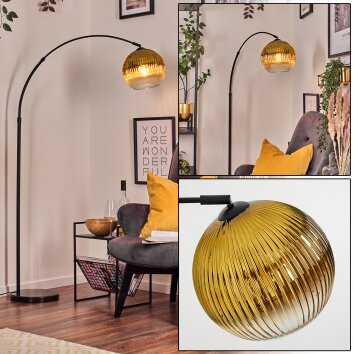 Koyoto lampa stojąca, lampa podłogowa łukowa czarny, 1-punktowy