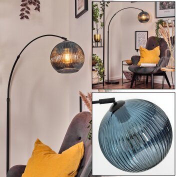 Koyoto lampa stojąca, lampa podłogowa łukowa czarny, 1-punktowy
