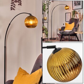 Koyoto lampa stojąca, lampa podłogowa łukowa czarny, 1-punktowy
