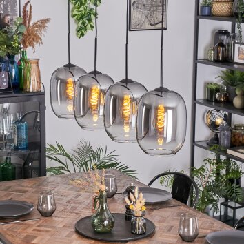 Apedo Lampa wisząca, Lampa wisząca Przezroczysty, Przydymiony, 4-punktowe