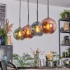 Ripoll lampa wisząca, kula świetlna, lampa wisząca niebeieski, zielony, miedziany, 4-punktowe