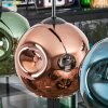 Ripoll lampa wisząca, kula świetlna, lampa wisząca niebeieski, zielony, miedziany, 4-punktowe