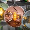 Ripoll lampa wisząca, kula świetlna, lampa wisząca niebeieski, zielony, miedziany, 4-punktowe