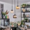 Ripoll lampa wisząca, kula świetlna, lampa wisząca bursztynowy, przezroczysty, przydymiony, 3-punktowe