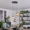 Ripoll lampa wisząca, kula świetlna, lampa wisząca bursztynowy, przezroczysty, przydymiony, 3-punktowe