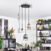 Ripoll Lampa wisząca, Kula świetlna, Lampa wisząca W kolorze bursztynu, Przezroczysty, Przydymiony, 3-punktowe