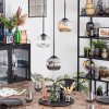 Ripoll Lampa wisząca, Kula świetlna, Lampa wisząca W kolorze bursztynu, Przezroczysty, Przydymiony, 3-punktowe