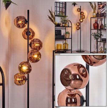 Ripoll Lampa stojąca W kolorze miedzi, 6-punktowe