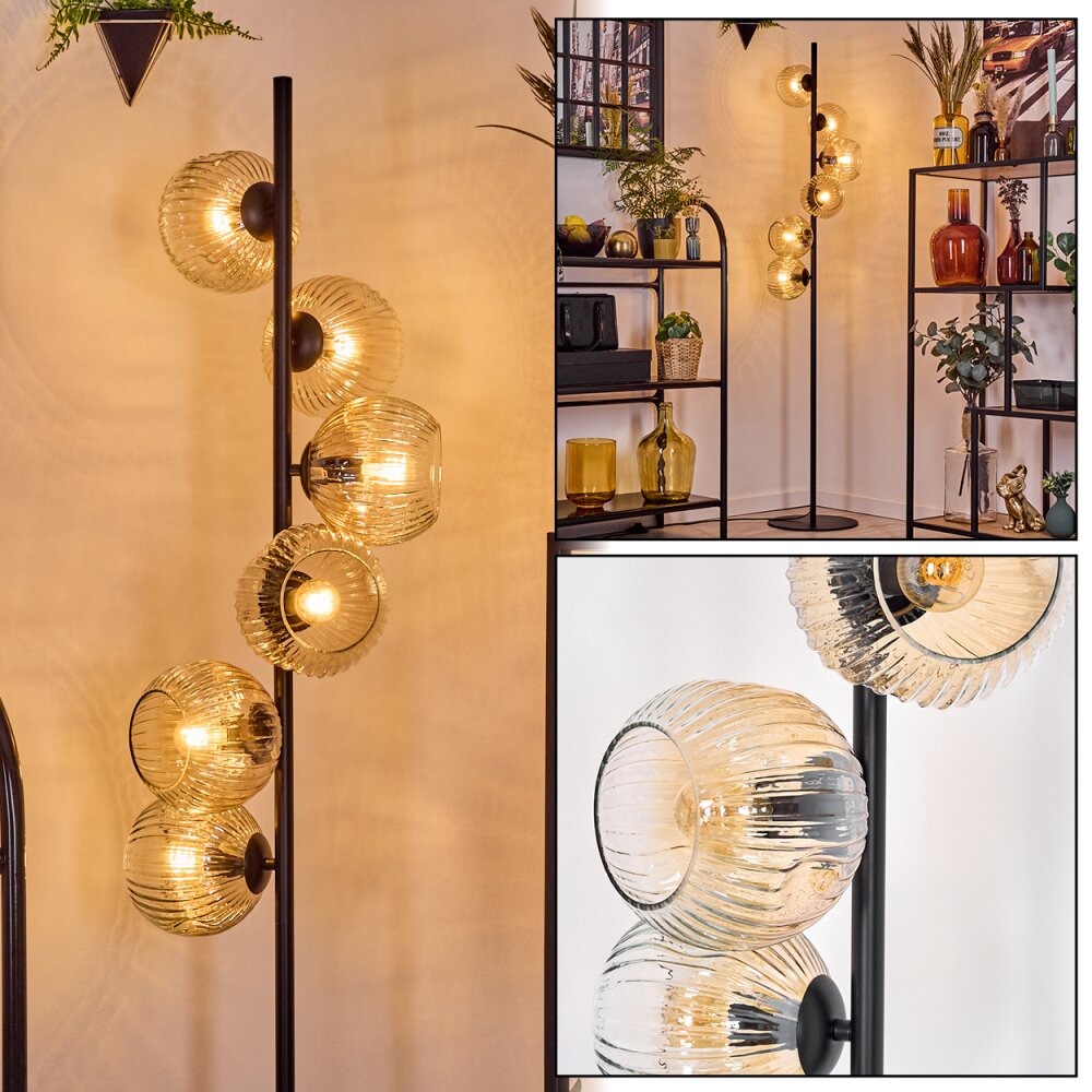 Ripoll Lampa stojąca W kolorze bursztynu, Przezroczysty, 6-punktowe main product photo