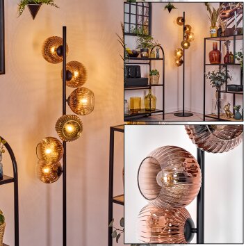 Ripoll Lampa stojąca Przezroczysty, W kolorze miedzi, 6-punktowe