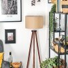 Soungou Lampa stojąca Chrom, Ciemne drewno, 1-punktowy