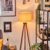 Soungou Lampa stojąca Chrom, Ciemne drewno, 1-punktowy