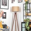 Soungou Lampa stojąca Chrom, Ciemne drewno, 1-punktowy