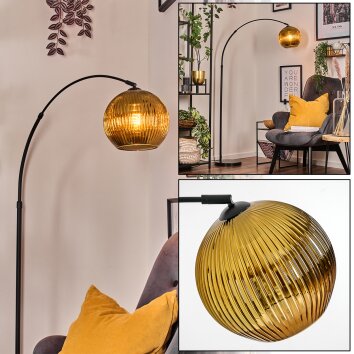 Koyoto lampa stojąca, lampa podłogowa łukowa czarny, 1-punktowy