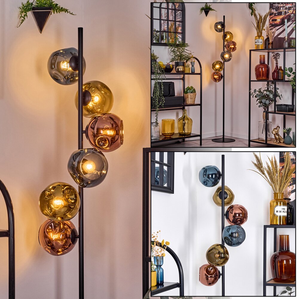 Ripoll Lampa stojąca Niebeieski, Złoty, W kolorze miedzi, 6-punktowe main product photo