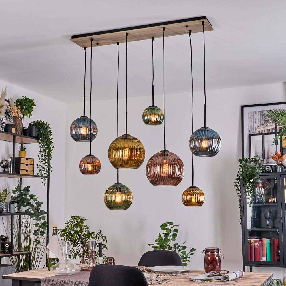 Koyoto Lampa wisząca, Kula świetlna, Lampa wisząca Ecru, Czarny, 8-punktowe main product photo
