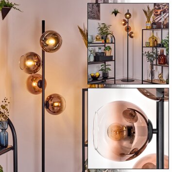 Koyoto lampa stojąca przezroczysty, miedziany, 4-punktowe