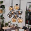 Gastor Lampa wisząca, Kula świetlna, Lampa wisząca W kolorze bursztynu, Przydymiony, 8-punktowe