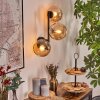 Koyoto Kula świetlna, Lampa ścienna W kolorze bursztynu, 3-punktowe