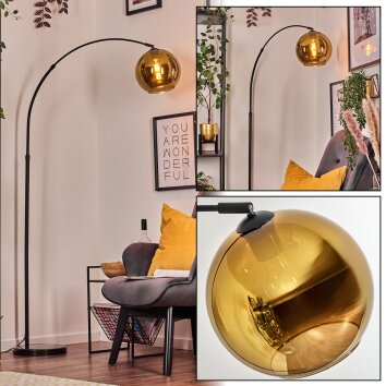 Koyoto Lampa stojąca, Lampy łukowe Czarny, 1-punktowy