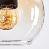 Koyoto lampa wisząca, kula świetlna, lampa wisząca kaskadowa 30 cm bursztynowy, przezroczysty, 3-punktowe